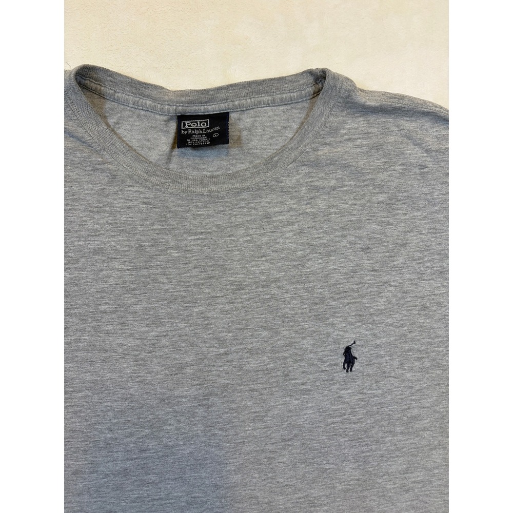 Polo Ralph Lauren Grey Embroidered Pony T-Shirt Mens Large Excellent